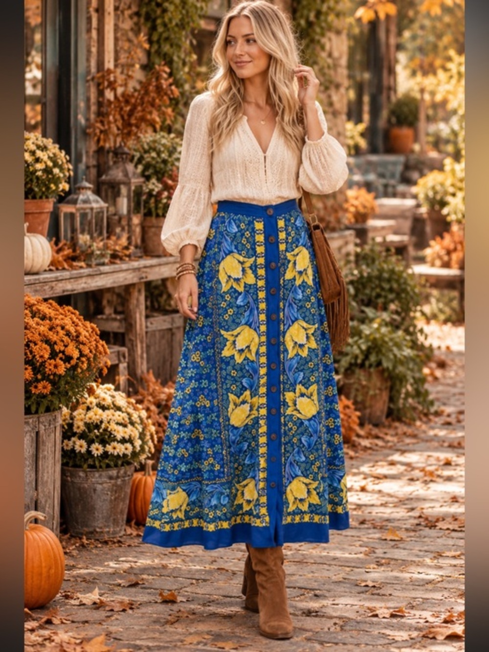 Anthropologie Maeve Cornelia Spring Maxi Skirt